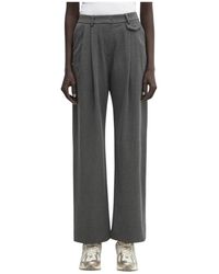 WRSTBHVR - Broeken ,Grijs ,Polyester Dorea Wijde Broek - Lyst