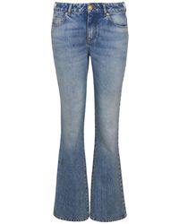 Balmain - Jeans ,Blauw ,Denim Uitlopende Denim Jeans - Lyst