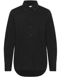 Part Two - Overhemden ,Zwart ,Katoen Zwarte Nimini Pw Sh Blouse - Lyst