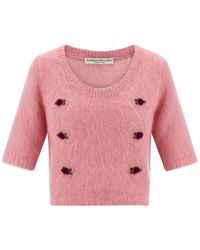 Alessandra Rich - Round-Neck Knitwear - Lyst