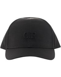 C.P. Company - Cappello da baseball nero - Lyst