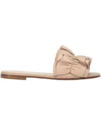 Fabiana Filippi - Leder-Slides Mit Runder Zehenpartie - Lyst