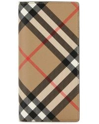 Burberry - Bedrucktes Canvas Portemonnaie - Lyst
