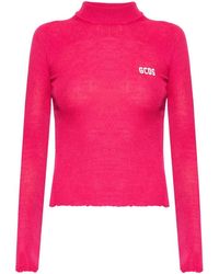 Gcds - Truien & Vesten ,Roze ,Wol Ribbed Coltrui - Lyst