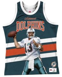 Mitchell & Ness - Fitness ,Groen ,Groene Tanktop Dan Marino - Lyst