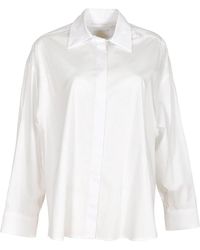 Dondup - Oversized Overhemd Van Geverfd Gabardine - Lyst
