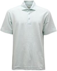 Circolo 1901 - Tops ,Blauw ,Katoen Pastel Lichtblauw Piqué Shirt - Lyst