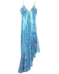 Etro - Paisley-Patterned Midi Dress With Ruffles - Lyst