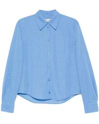 Low Classic - Overhemden ,Blauw ,Katoen Klassiek Shirt - Lyst