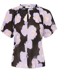 Inwear - Lavanda fiore poetico top blusa plissettata - Lyst