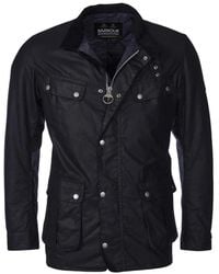 Barbour - Jassen ,Blauw ,Katoen Duke Waxed Jacket - Lyst