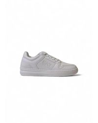 EA7 - Moderne Witte Polyester Sneakers - Lyst