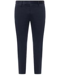 PT Torino - Pantalone nero in cotone elasticizzato - Lyst