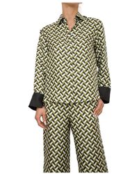 Max Mara - Overhemden ,Veelkleurig ,Camicia Zijden Blouse - Lyst