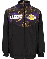 KTZ - Trainingsjack Voor Nba Trainingsjack Met Volledig Printpaneel Loslak Zwart/Echt Paars - Lyst