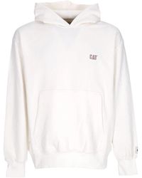 Caterpillar - Hoodies & Sweatvesten ,Wit ,Katoen Lichtgewicht Hoodie Sweatshirt Met Bone Logo - Lyst