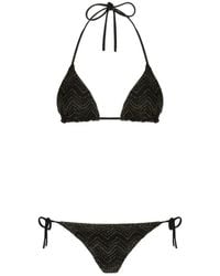 Missoni - Badmode ,Zwart ,Zwart Lace-Up Strandkleding - Lyst