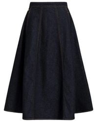 Alberta Ferretti - Denim Skirts - Lyst