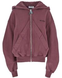 The Attico - Rosa kapuzenpullover mit logo-schriftzug - Lyst