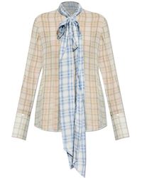 Acne Studios - Zijden Blouse Met Sjaal - Lyst