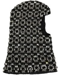 Dolce & Gabbana - Wollen Balaclava-Muts Met Kristallen - Lyst