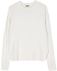 JOSEPH - Truien & Vesten ,Wit ,Katoen Zijden Cashmere Casual Trui - Lyst