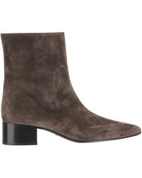 KHAITE - Schoenen ,Bruin ,Suède Suède Leren Enkellaarzen Bruin - Lyst