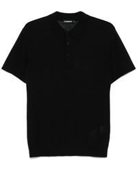 J.Lindeberg - Zwarte Poloshirt Met Korte Mouwen - Lyst