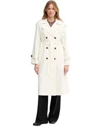 DKNY - Geknoopte Double-Breasted Trenchcoat - Lyst