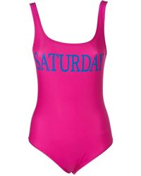 Alberta Ferretti - Badmode ,Roze ,Polyester Elegant Kostuum Voor Speciale Gelegenheden - Lyst