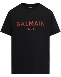 Balmain - Logo-Print T-Shirt - Lyst