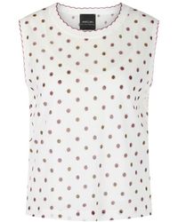 Marc Cain - Semitransparentes Top Mit Muster - Lyst