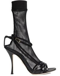 Dolce & Gabbana - Suede Short Boots Sandals Shoes - Lyst