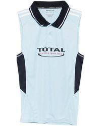 Martine Rose - Fitness ,Blauw ,Polyester Shrunken Stretch Football Vest - Lyst