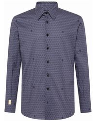 Billionaire - Overhemden ,Zwart ,Katoen Shirt Cut Ls/Milano Lion - Lyst