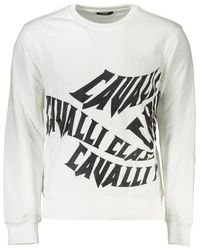 Roberto Cavalli - Weißer Baumwoll Herren Pullover - Lyst