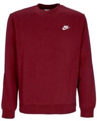Nike - Dunkel rote beete/weiß crew sweatshirt - Lyst