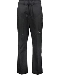 Nike - Fitness ,Zwart ,Katoen Off- Techno Track Broek - Lyst