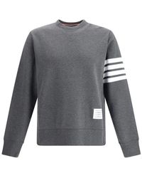 Thom Browne - Hoodies & Sweatvesten ,Grijs ,Katoen Katoenen Sweatshirt Met Modern Design - Lyst