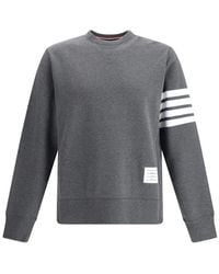 Thom Browne - Hoodies & Sweatvesten ,Grijs ,Katoen Katoenen Sweatshirt Met Modern Design - Lyst
