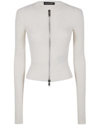 Ann Demeulemeester - Truien & Vesten ,Katoen Gekropt Katoenen Vest Met Rits - Lyst