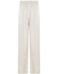 Loulou de Saison - Broeken ,Wit ,Lars Broek Met Elastische Tailleband - Lyst