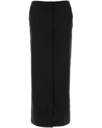 Herno - Rokken ,Zwart ,Gonna Midi Rok - Lyst
