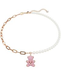 Swarovski - Accessoires ,Roze ,Ketting Teddy Hanger (Roze) 5669166 - Lyst