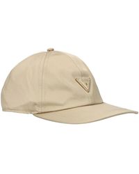Guess - Accessoires ,Polyester Baseballpet Met Driehoekig Logo Met Kristallen - Lyst