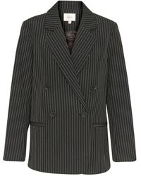 Gestuz - Jassen ,Zwart ,Pinstripe Blazer 2.0 Zwart - Lyst