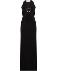 Coperni - Kleedjes ,Zwart ,Cut-Out Triangle Maxi Jurk - Lyst