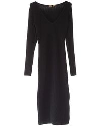 Just Cavalli - Kleedjes ,Zwart ,Leer Abito Manica Lungo Lurex - Lyst