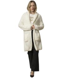 Kocca - Stijlvolle Wollen-Look Lang Vest - Lyst