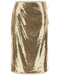 Prada - Sequin Midi Rok - Lyst